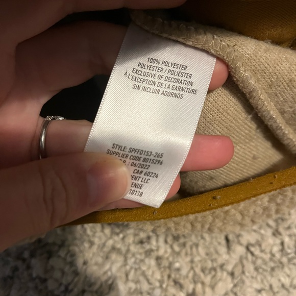 Spyder Tan Sherpa High Pile Full Zip Polyester Jacket Mens Size Large - Picture 2 of 6